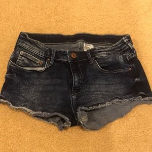 Denim booty shorts